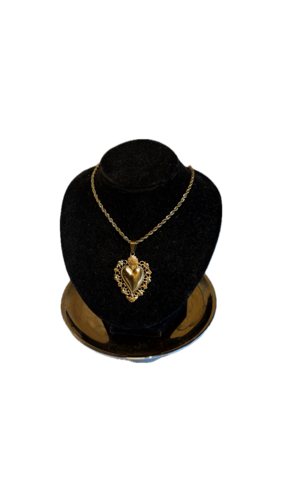 CORAZON SAGRADO 18K GOLD FILLED MEXICAN NECKLACE